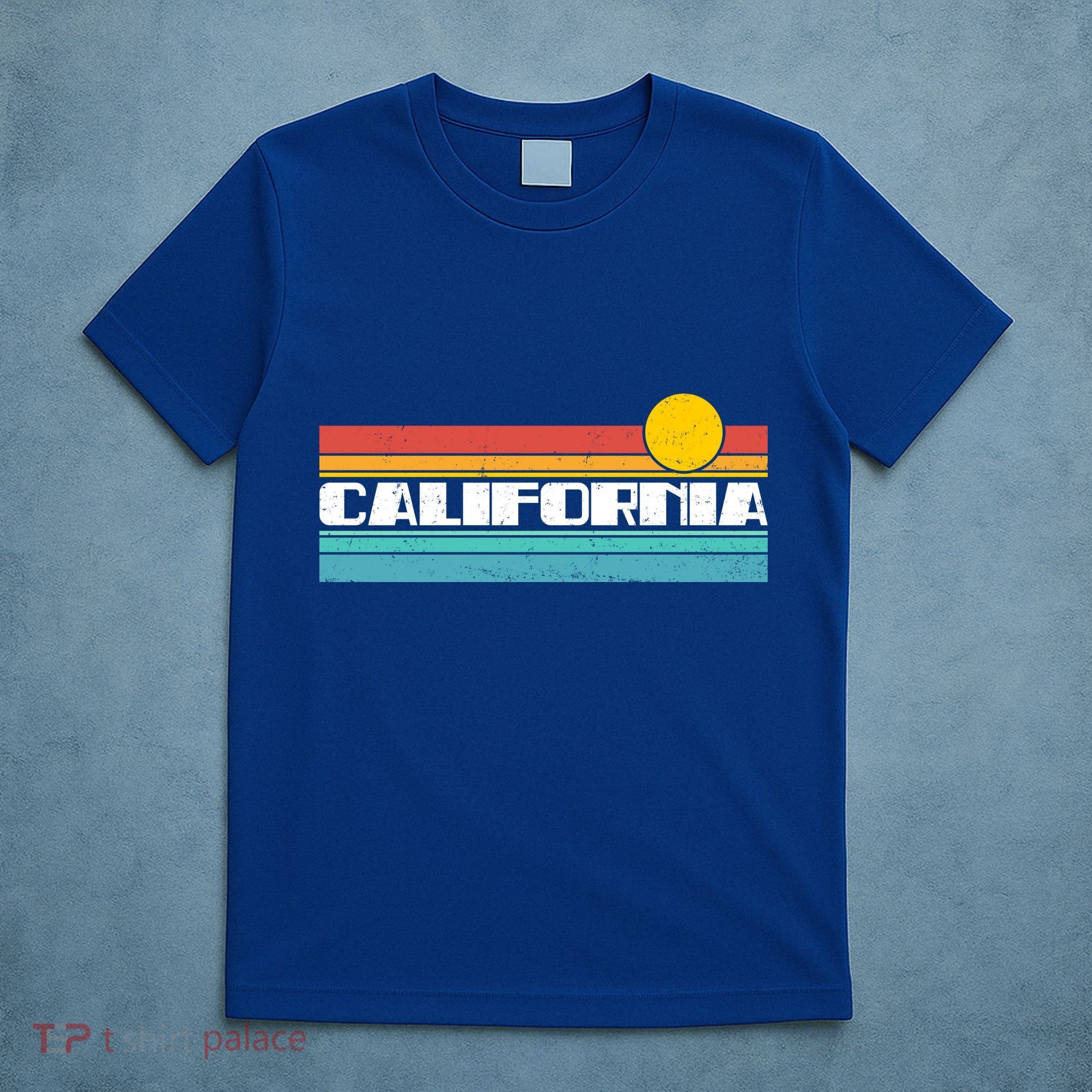 Retro California Stripe Logo T-Shirt