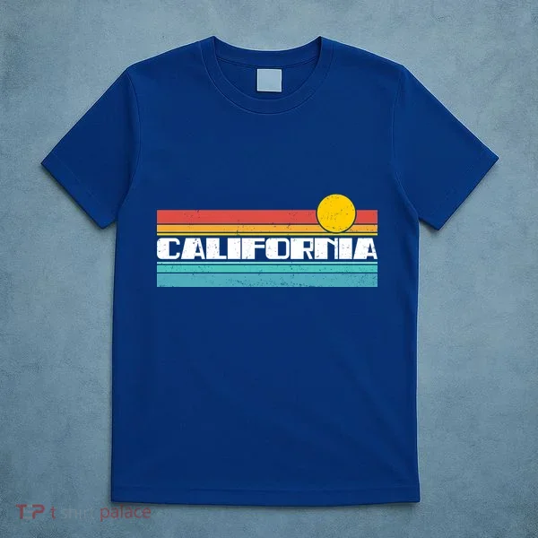 Retro California Stripe Logo T-Shirt