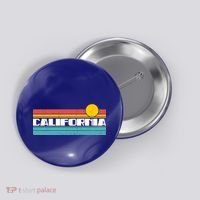 Retro California Stripe Logo Button thumb 0