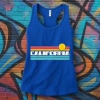 Retro California Stripe Logo Women's Tank Top thumb 3