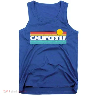 Retro California Stripe Logo Tank Top