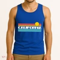 Retro California Stripe Logo Tank Top thumb 3
