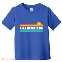 Retro California Stripe Logo Toddler T-Shirt thumb 0