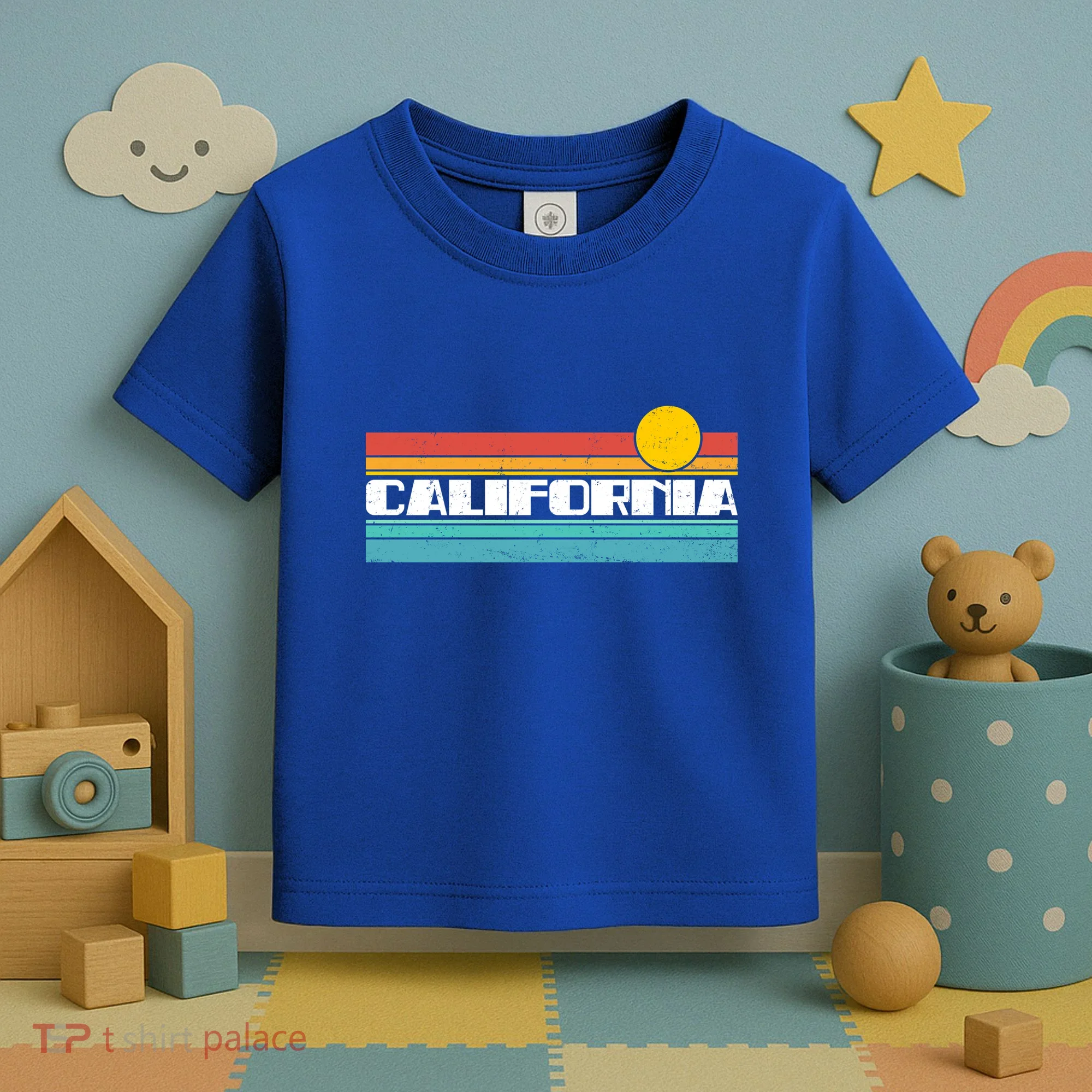 Retro California Stripe Logo Toddler T-Shirt