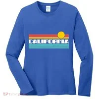 Retro California Stripe Logo Women's Long Sleeve Shirt thumb 0