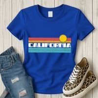Retro California Stripe Logo Women's T-Shirt thumb 3