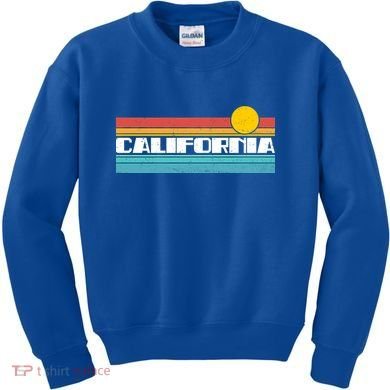 Retro California Stripe Logo Kids Sweatshirt
