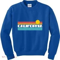 Retro California Stripe Logo Kids Sweatshirt thumb 0
