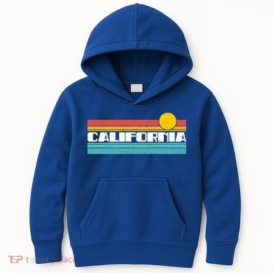 Retro California Stripe Logo Kids Hoodie