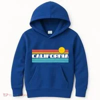 Retro California Stripe Logo Kids Hoodie thumb 0