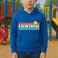Retro California Stripe Logo Kids Hoodie thumb 2