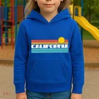 Retro California Stripe Logo Kids Hoodie thumb 3