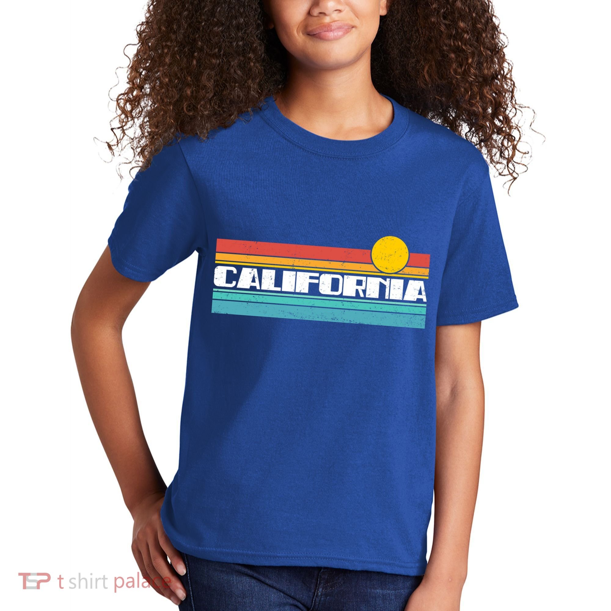Retro California Stripe Logo Kids T-Shirt
