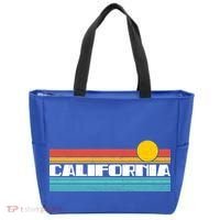 Retro California Stripe Logo Tote Bag thumb 0