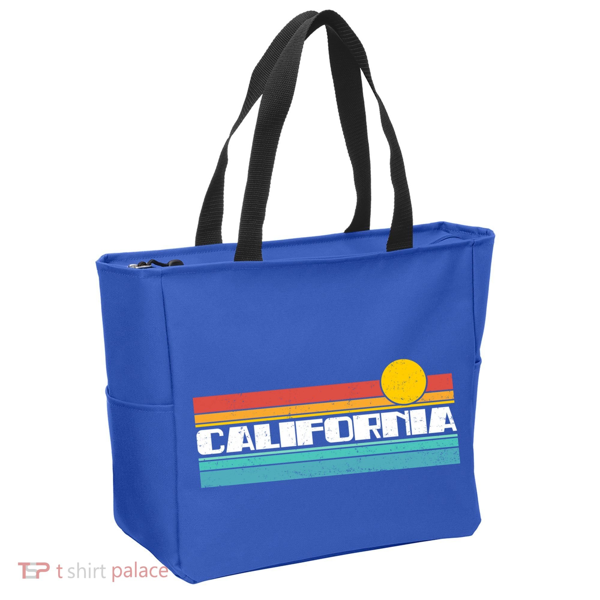 Retro California Stripe Logo Tote Bag
