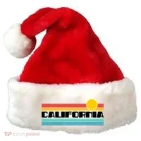Retro California Stripe Logo Santa Hat thumb 0