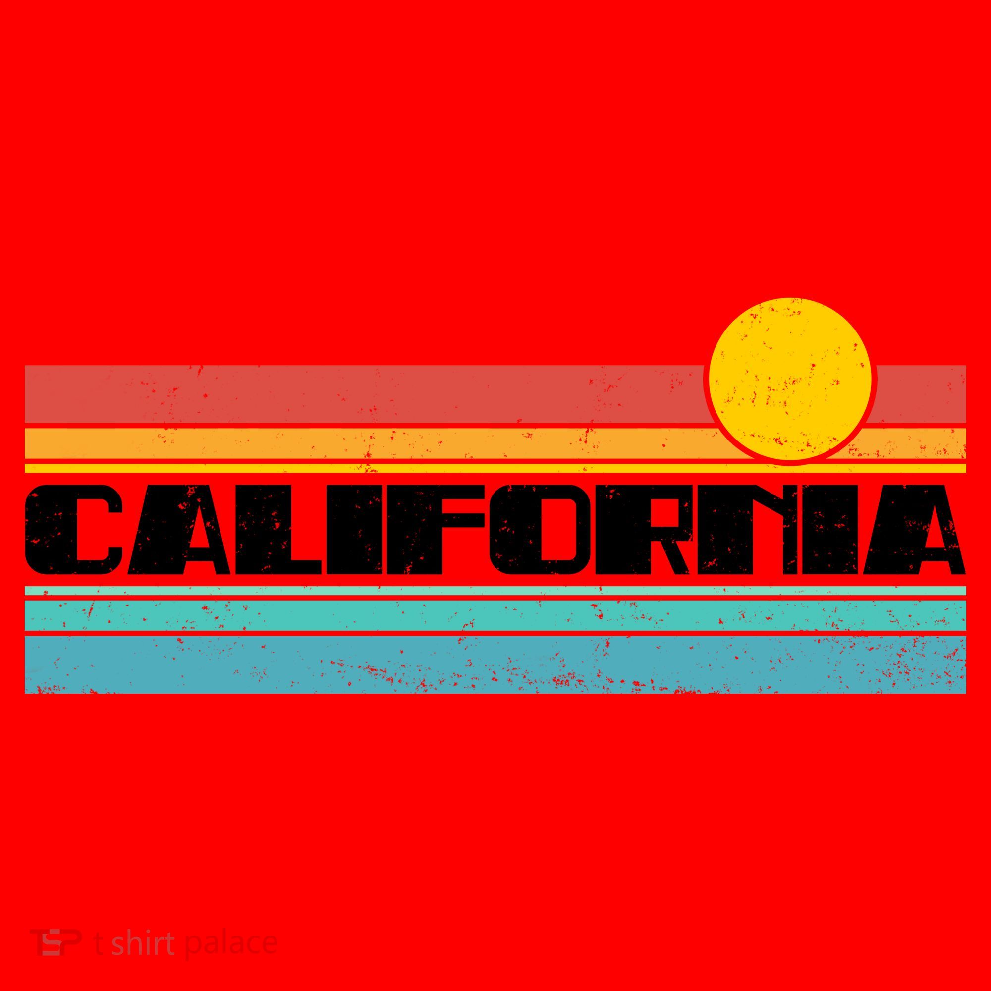 Retro California Stripe Logo Santa Hat