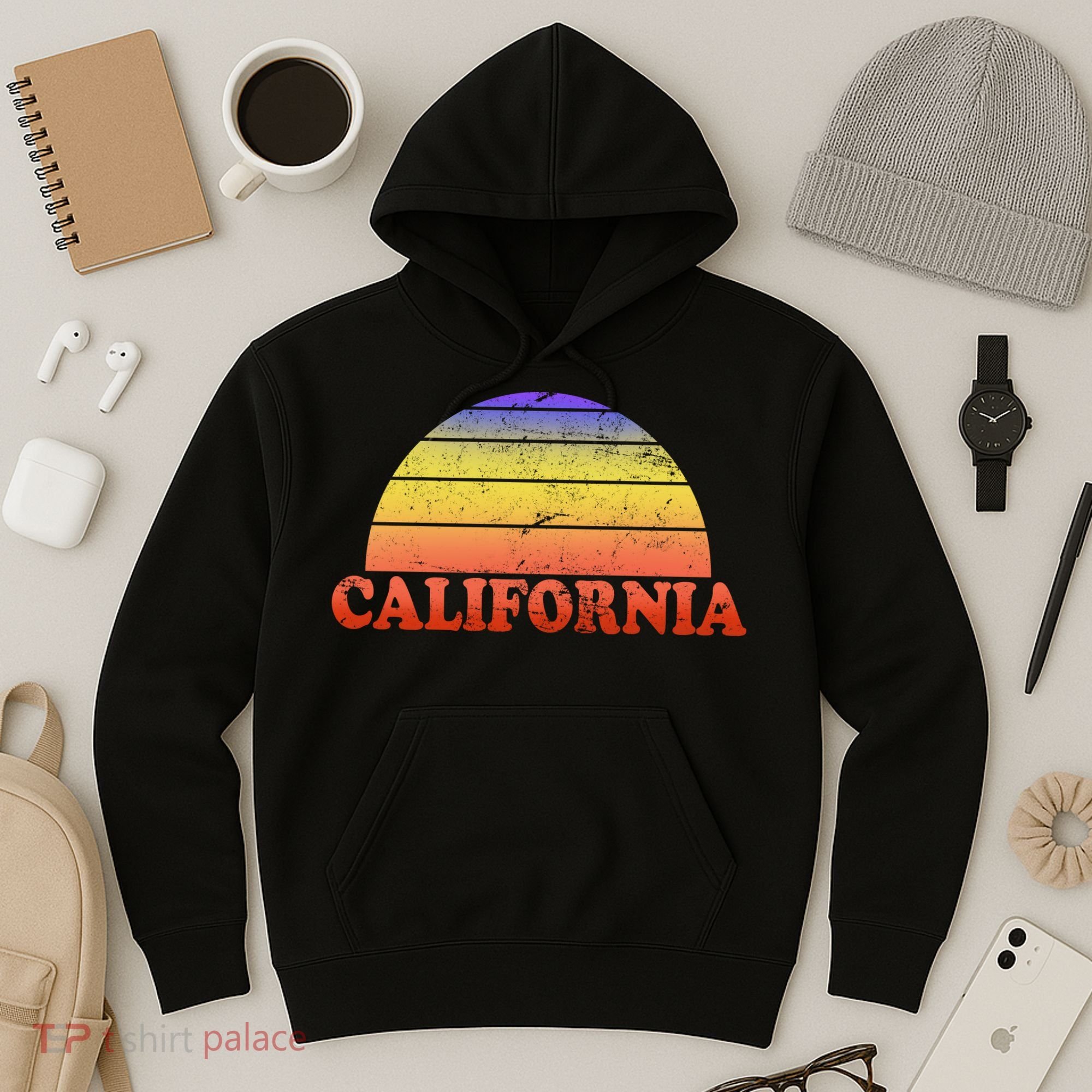 Retro California Sun Hoodie