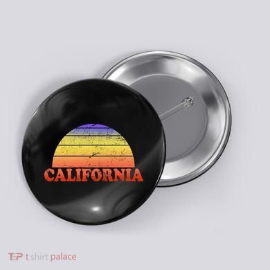 Retro California Sun Button