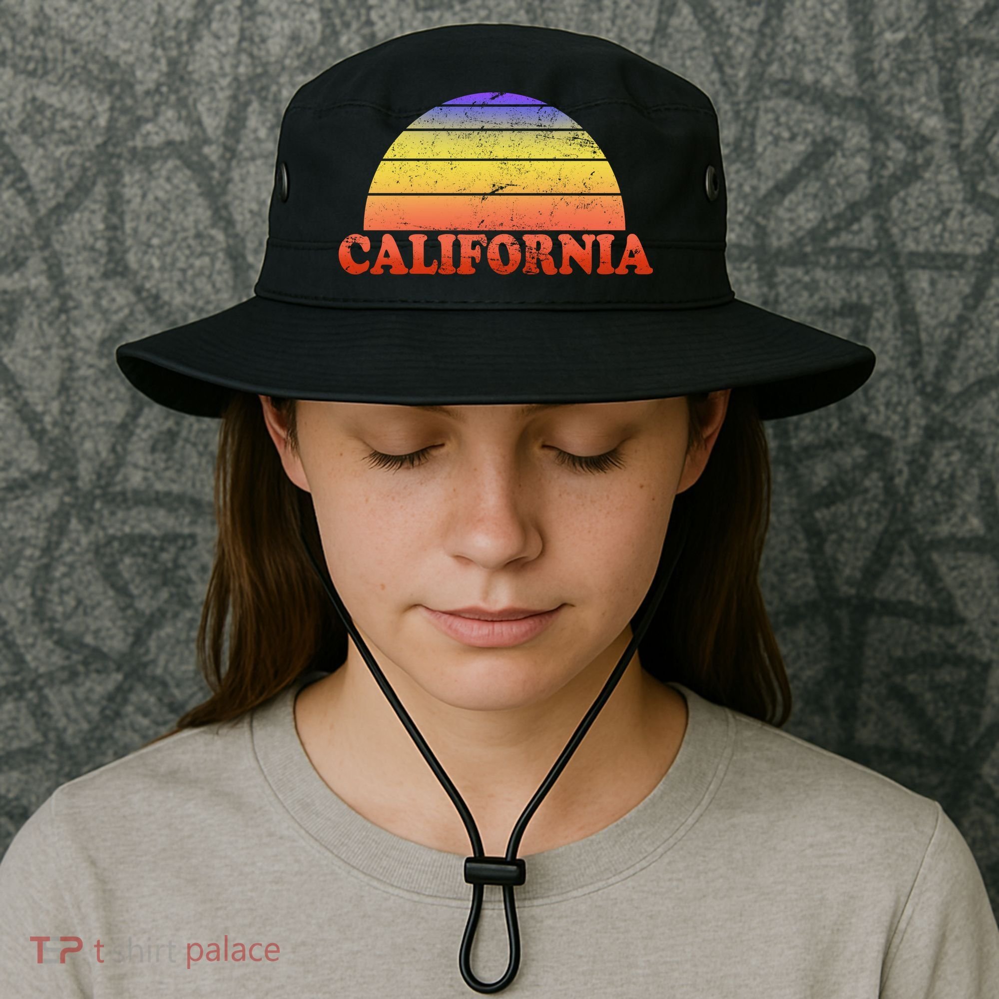 Retro California Sun Bucket Hat