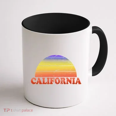 Retro California Sun Coffee Mug back