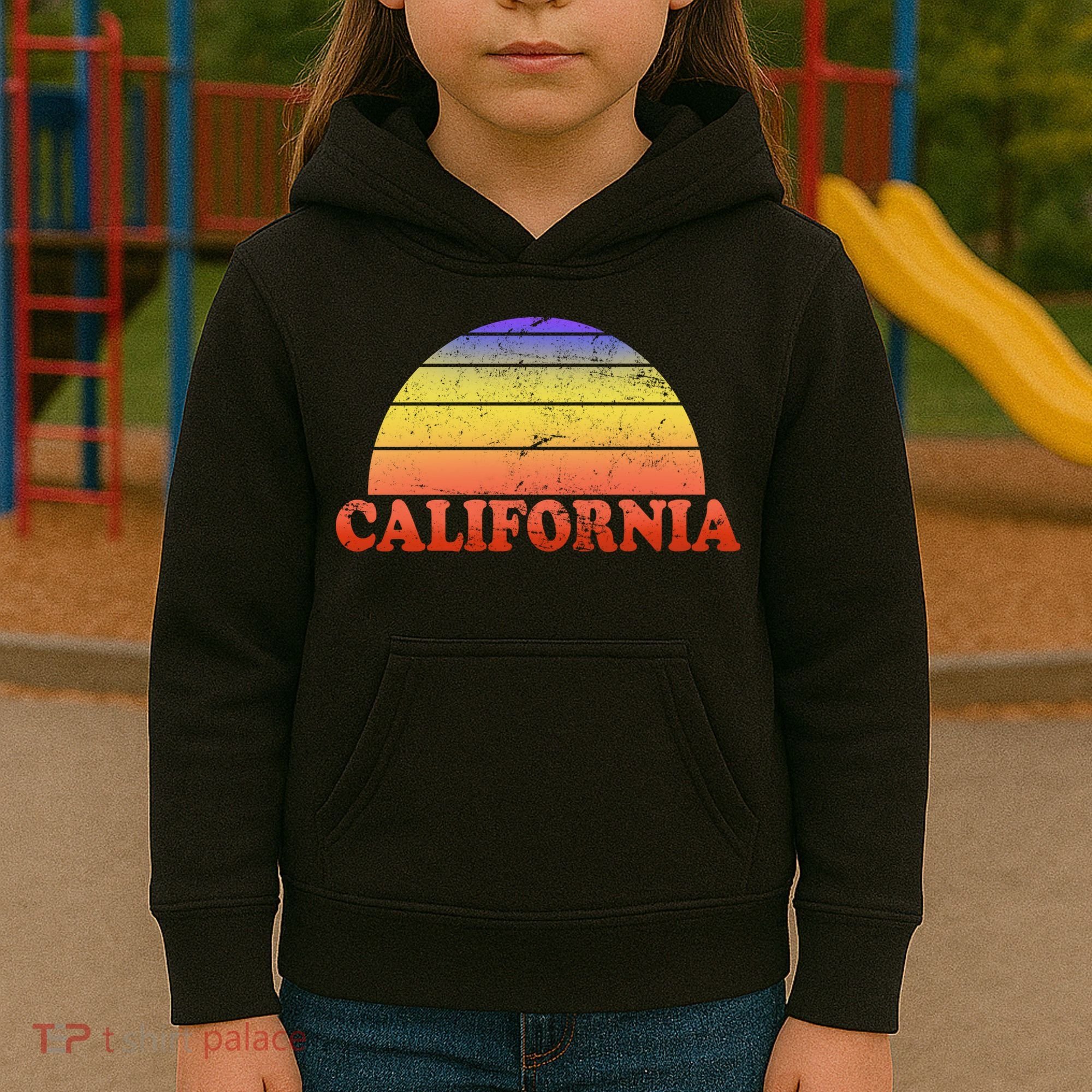 Retro California Sun Kids Hoodie