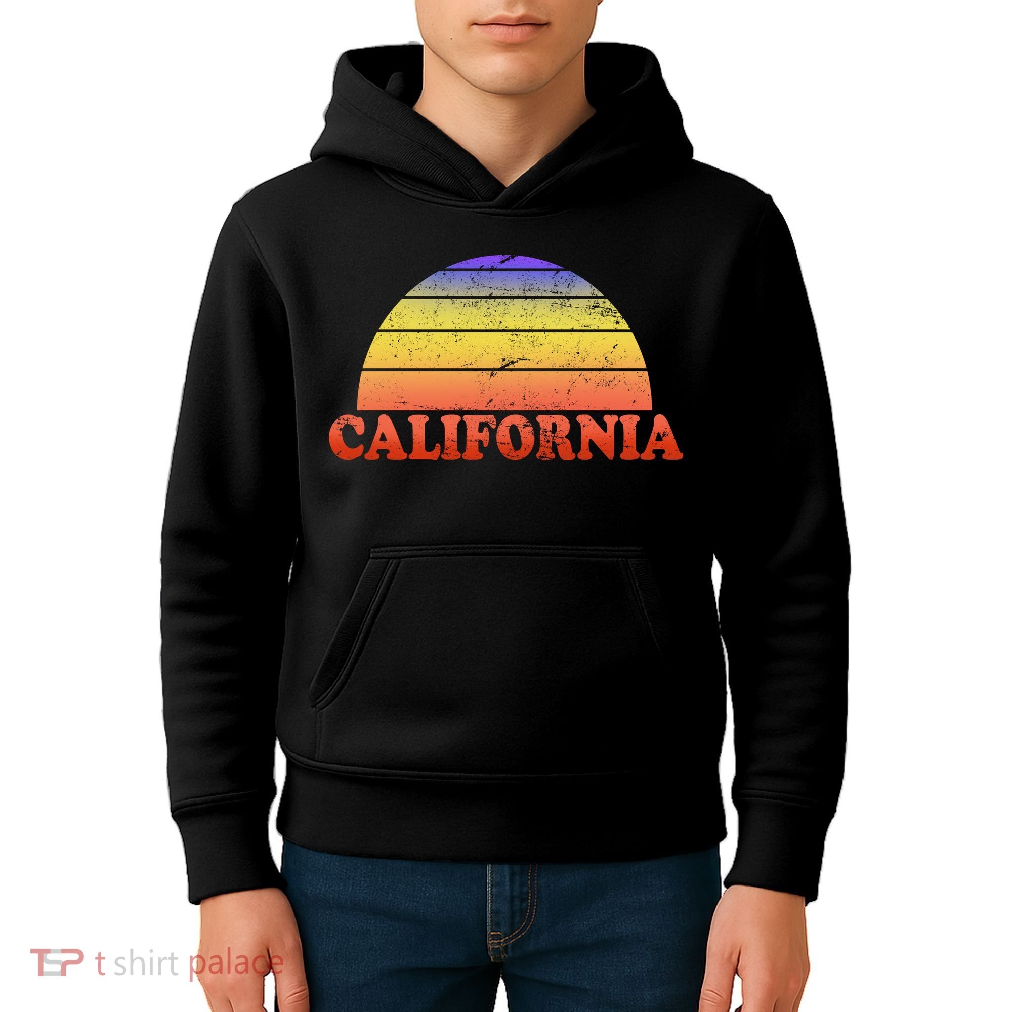 Retro California Sun Kids Hoodie