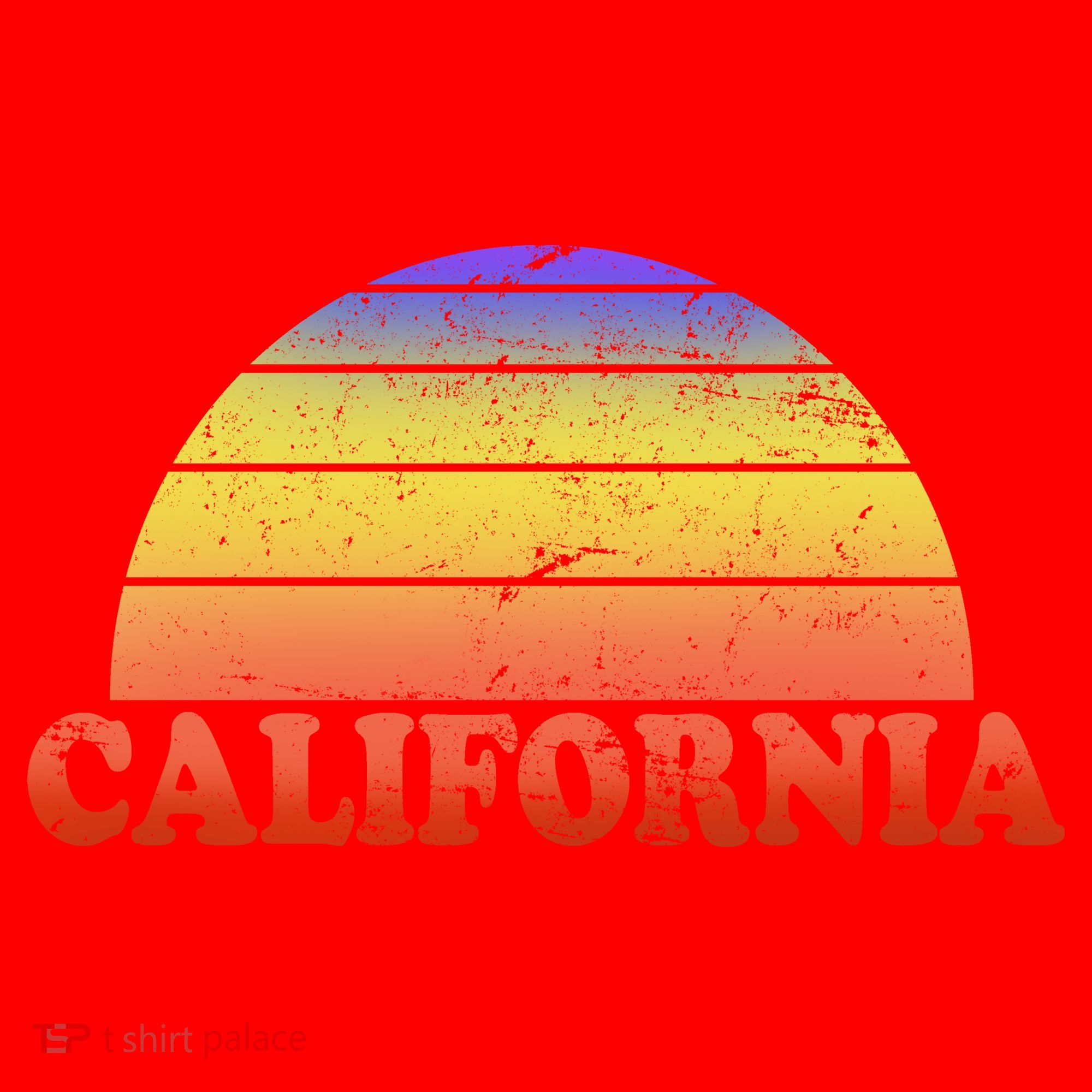 Retro California Sun Santa Hat