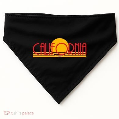 Retro California Sun Sunset Logo USA-Made Doggie Bandana