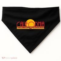Retro California Sun Sunset Logo USA-Made Doggie Bandana thumb 0