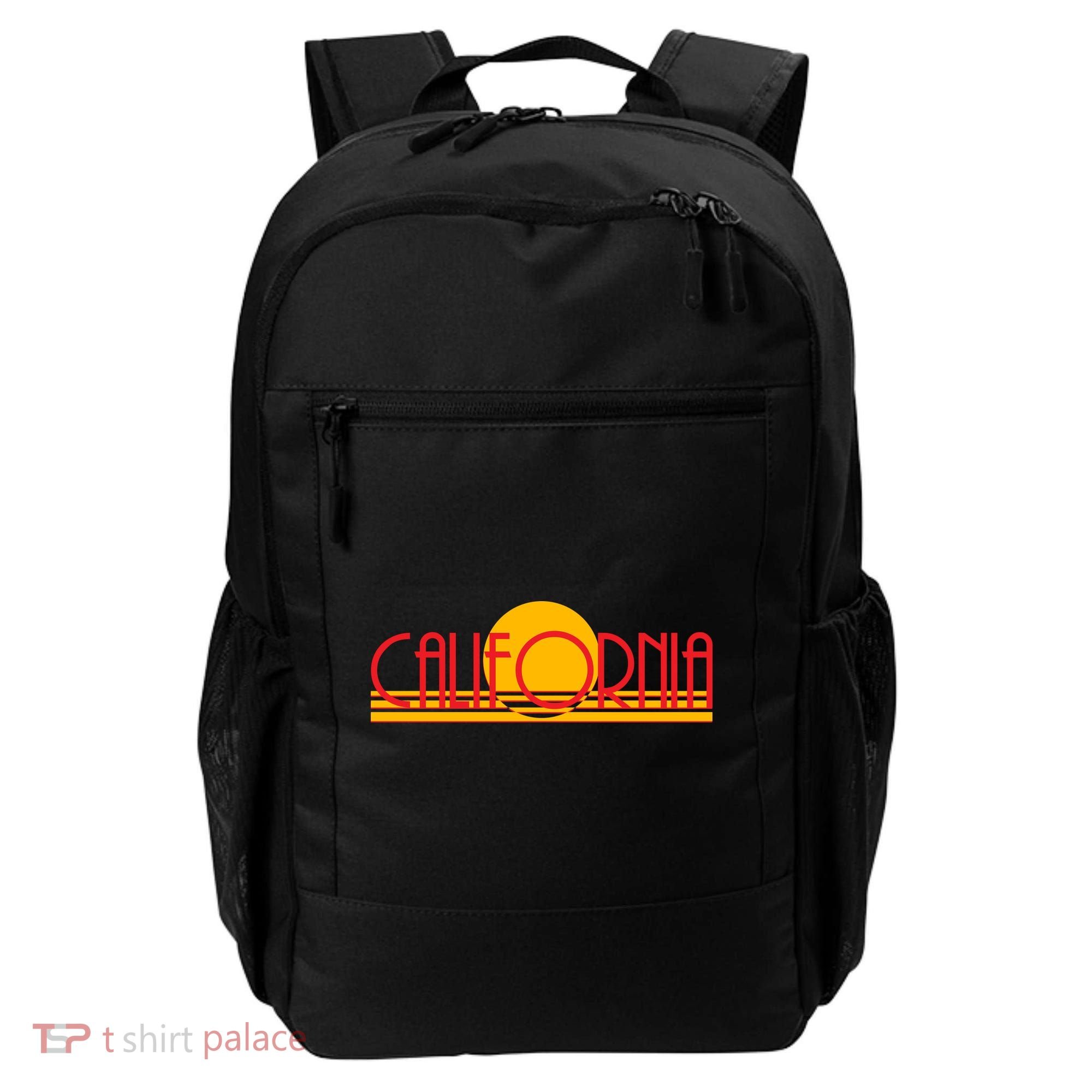 Retro California Sun Sunset Logo Backpack