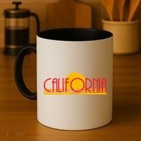 Retro California Sun Sunset Logo Coffee Mug thumb 4