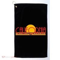 Retro California Sun Sunset Logo Golf Towel thumb 0