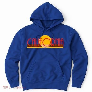 Retro California Sun Sunset Logo Hoodie