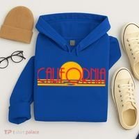 Retro California Sun Sunset Logo Hoodie thumb 4