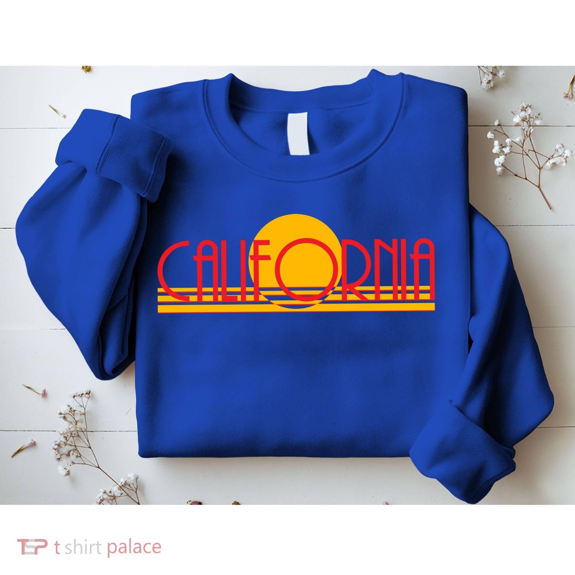 Retro California Sun Sunset Logo Sweatshirt