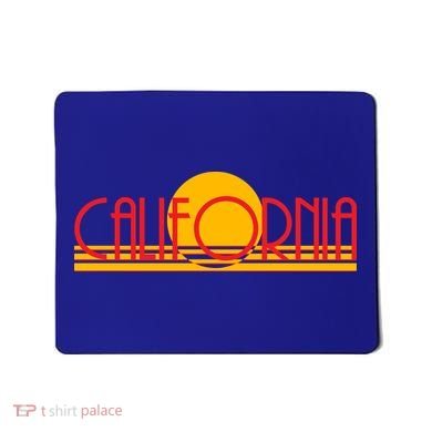 Retro California Sun Sunset Logo Mousepad