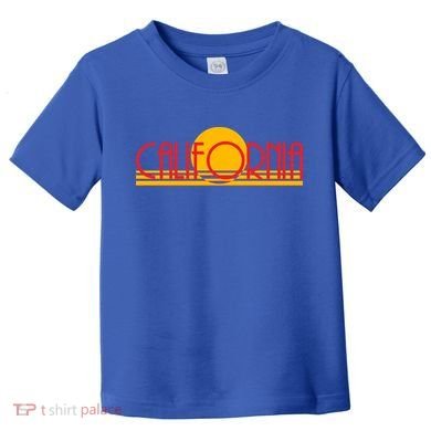 Retro California Sun Sunset Logo Toddler T-Shirt