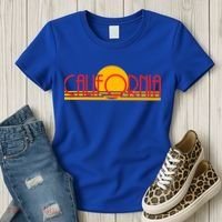 Retro California Sun Sunset Logo Women's T-Shirt thumb 3