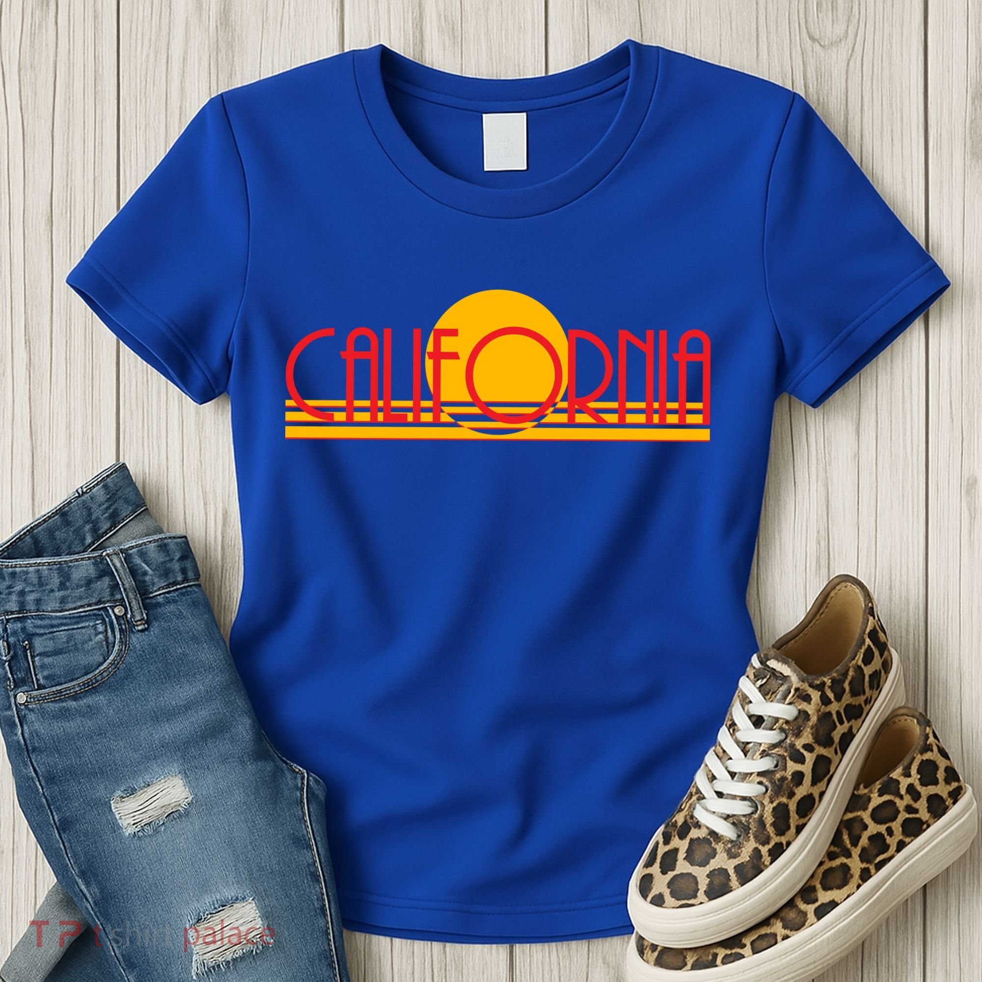 Retro California Sun Sunset Logo Women's T-Shirt
