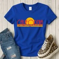 Retro California Sun Sunset Logo Women's T-Shirt thumb 3