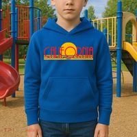 Retro California Sun Sunset Logo Kids Hoodie thumb 2