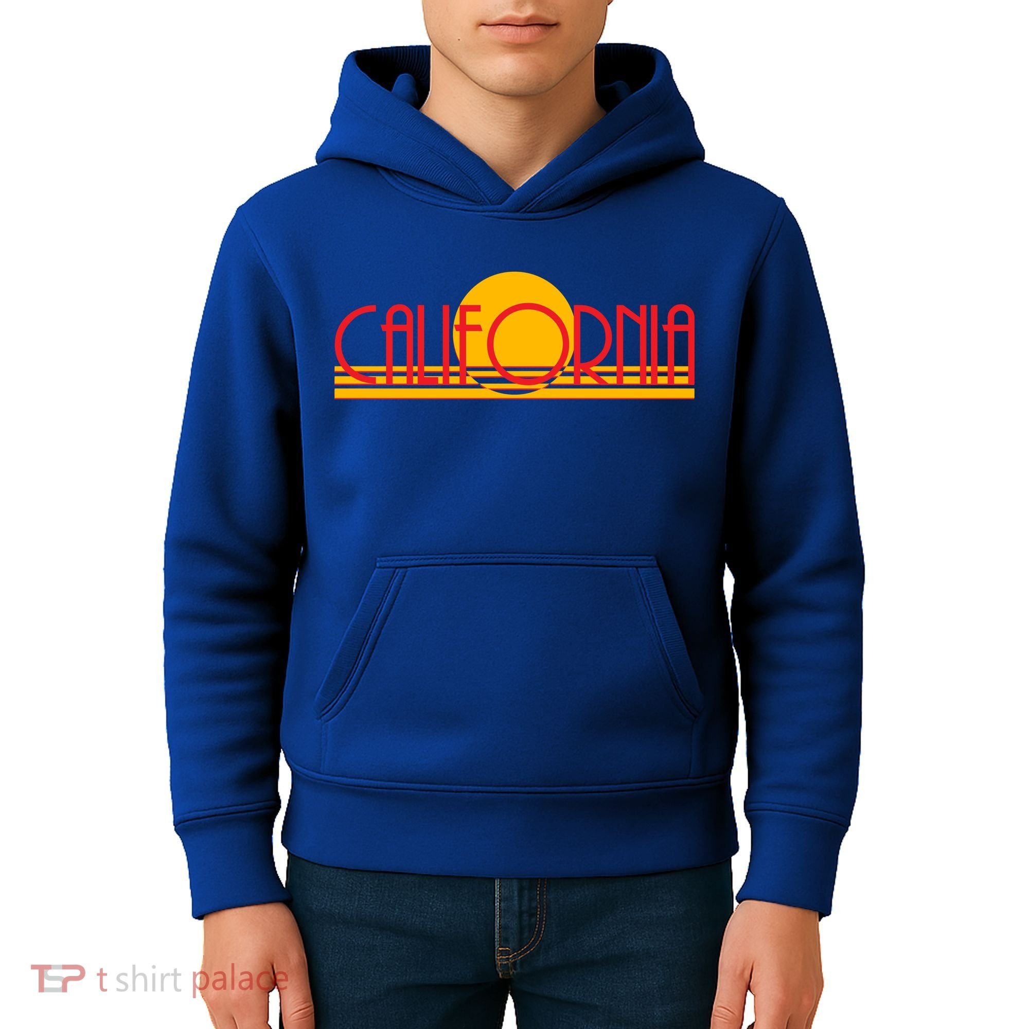 Retro California Sun Sunset Logo Kids Hoodie