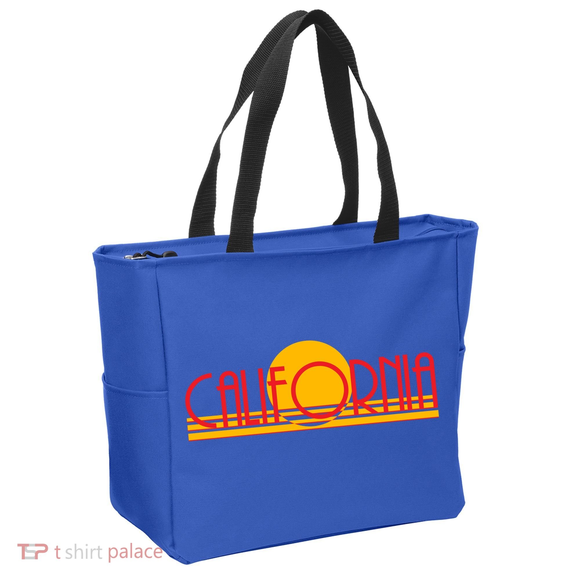 Retro California Sun Sunset Logo Tote Bag