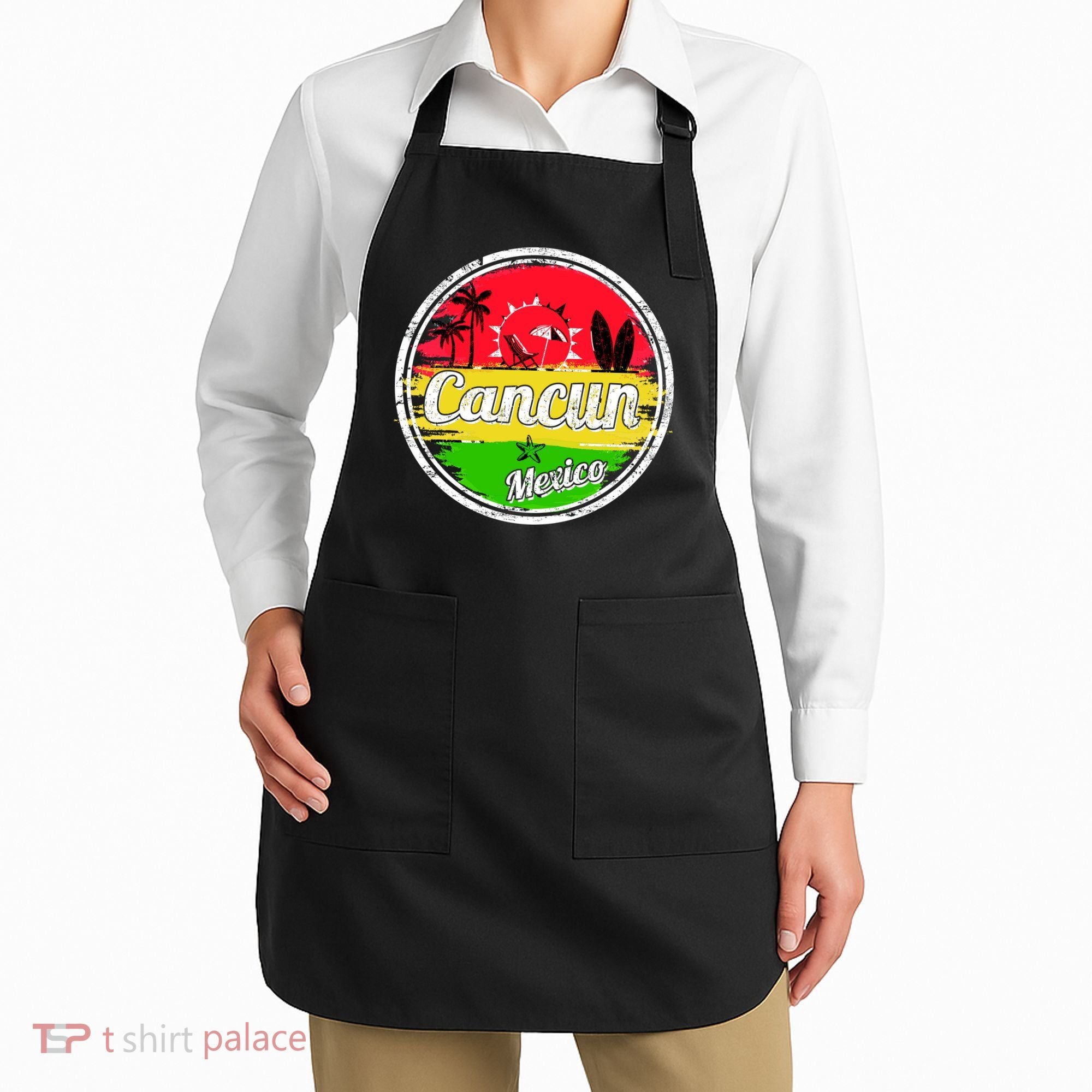 Retro Cancun Logo Apron
