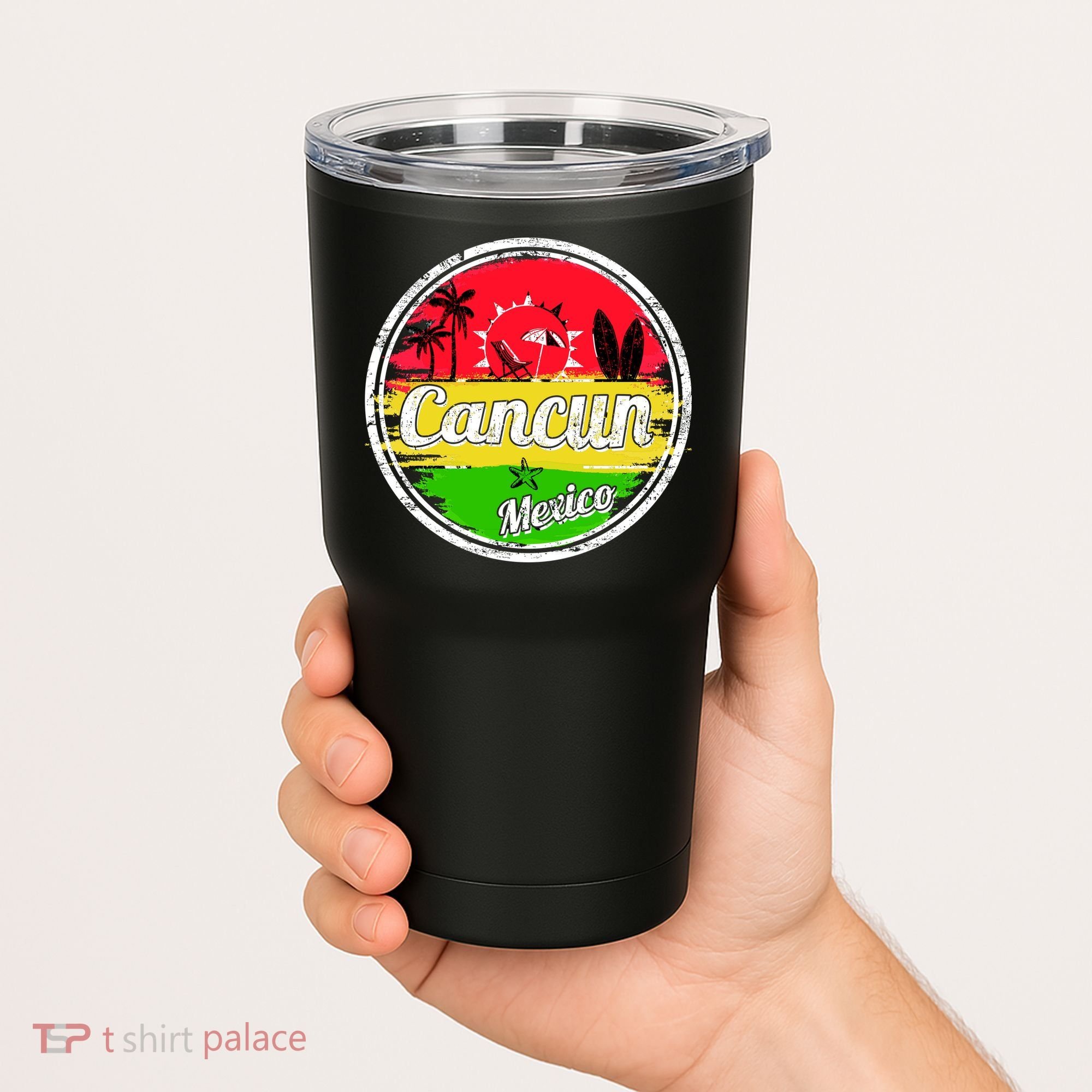 Retro Cancun Logo Tumbler