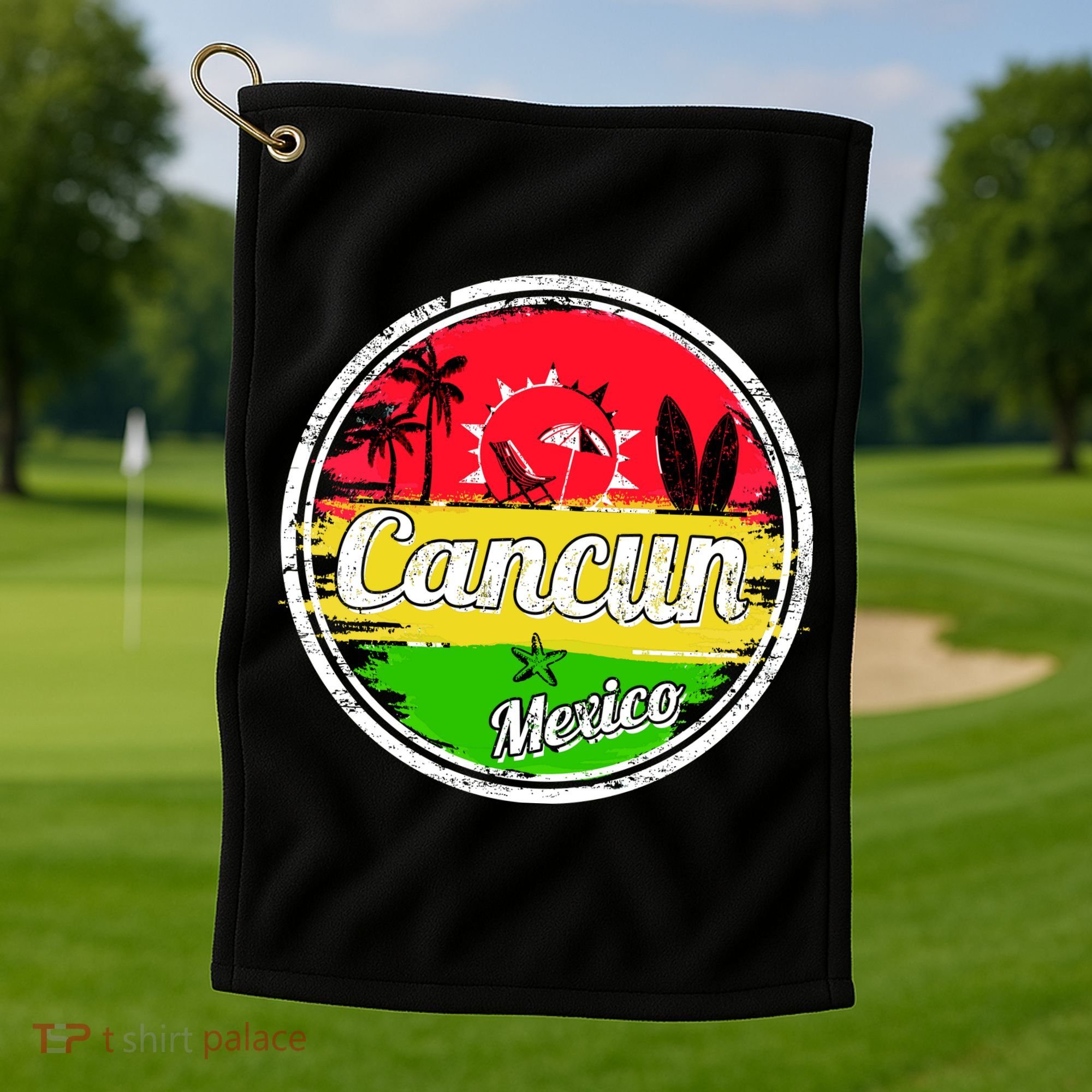 Retro Cancun Logo Golf Towel