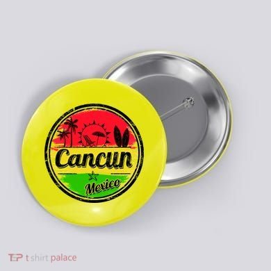 Retro Cancun Logo Button