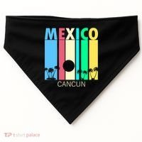 Retro Cancun Mexico USA-Made Doggie Bandana thumb 0