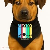 Retro Cancun Mexico USA-Made Doggie Bandana thumb 1